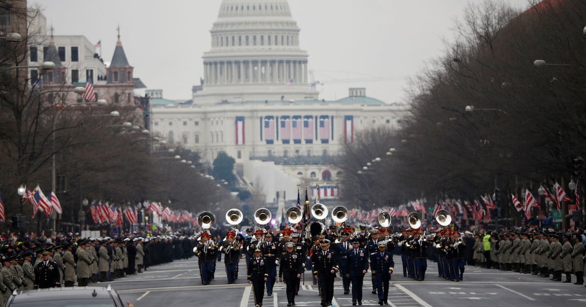 Flippbox's tweet card. Armored vehicles rolling down Constitution Avenue are expected to tear millions of dollars’ worth of holes in the tarmac.