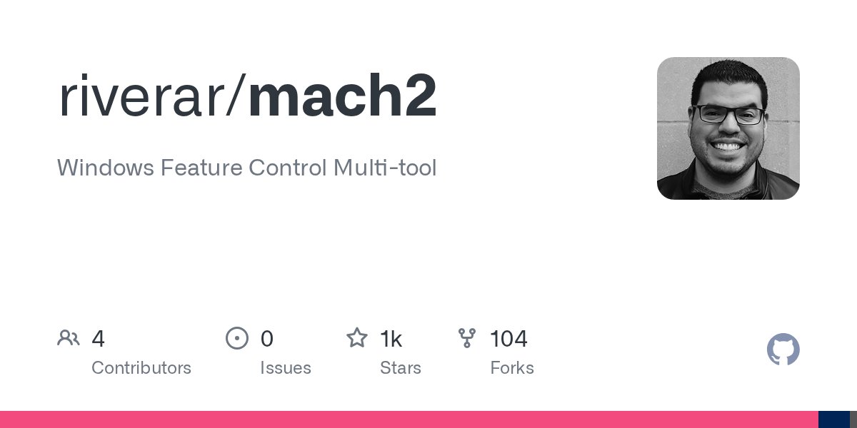 StephaneEdgard's tweet card. Windows Feature Control Multi-tool. Contribute to riverar/mach2 development by creating an account on GitHub.