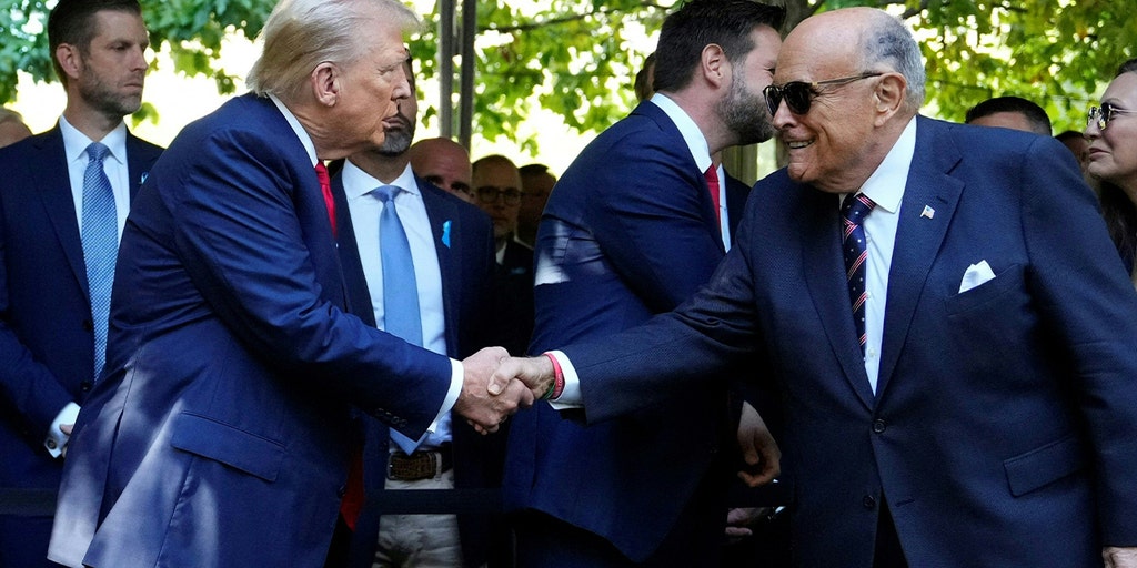 FoxNews's tweet card. President Trump grants full pardons to Rudy Giuliani, Mark Meadows, Sidney Powell and others accused of efforts to overturn the 2020 election.