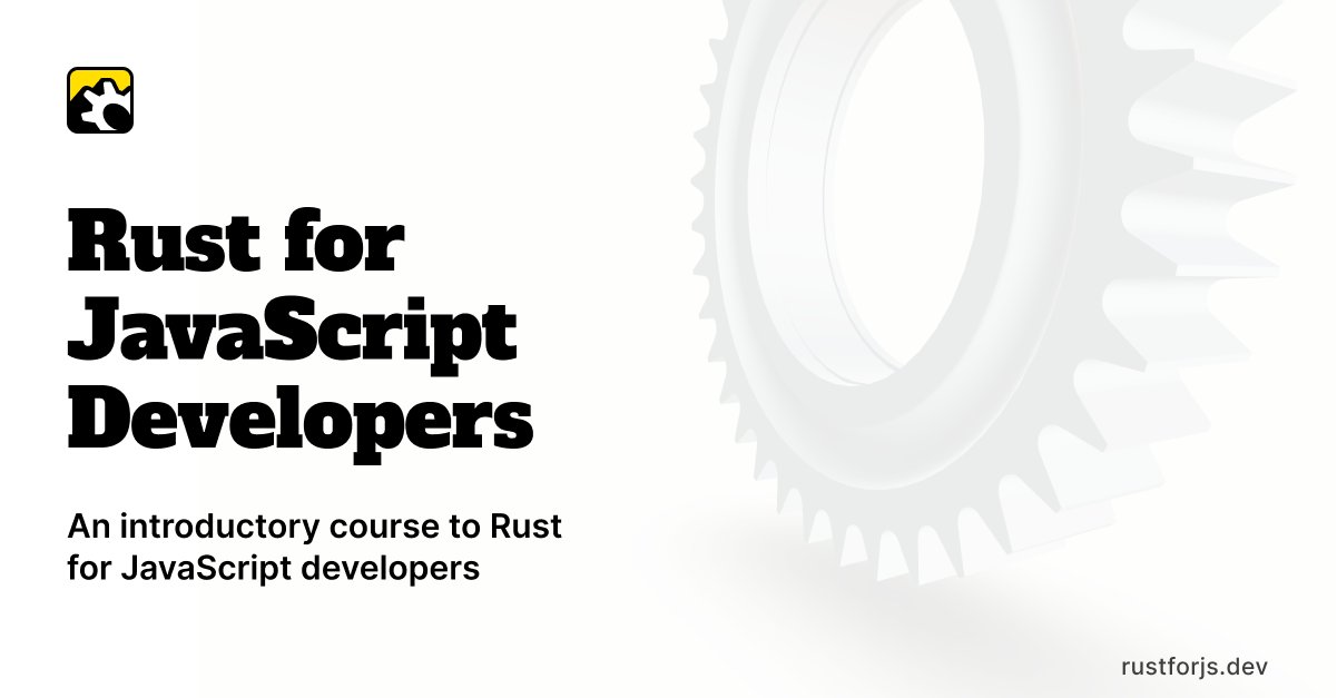 chatsidhartha's tweet card. Curious about Rust lately? I'm building an accessible and thorough course, especially for JavaScript developers.