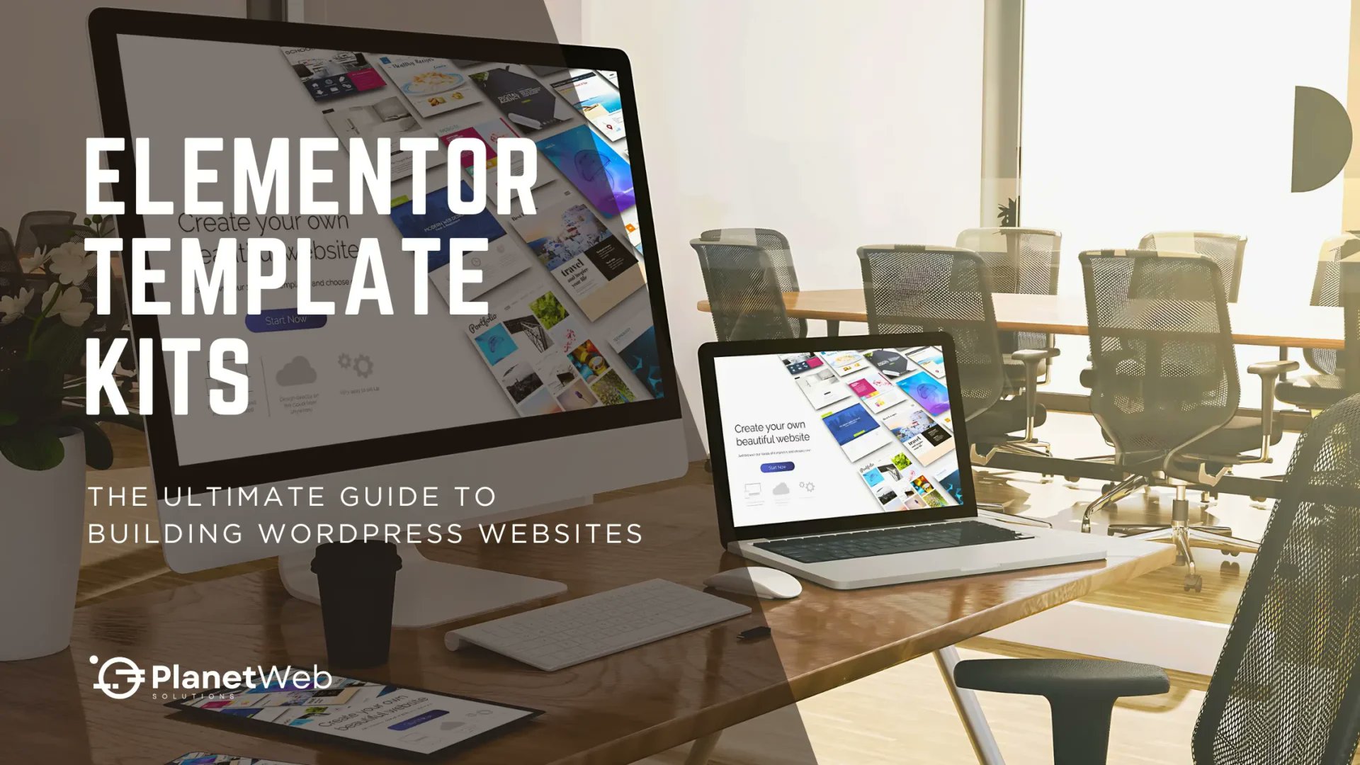 PlanetWebOnline's tweet card. Discover how to build professional WordPress websites faster with Elementor Template Kits. Learn setup, customization, troubleshooting, and expert tips for seamless design.