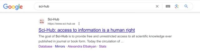 ringo_ring's tweet card. Access to knowledge is a human right. That was the idea Sci-Hub was fighting since 2011. In 2015, I got a first lawsuit in the United States. The reason: Sci-Hub provided free access to academic jo…