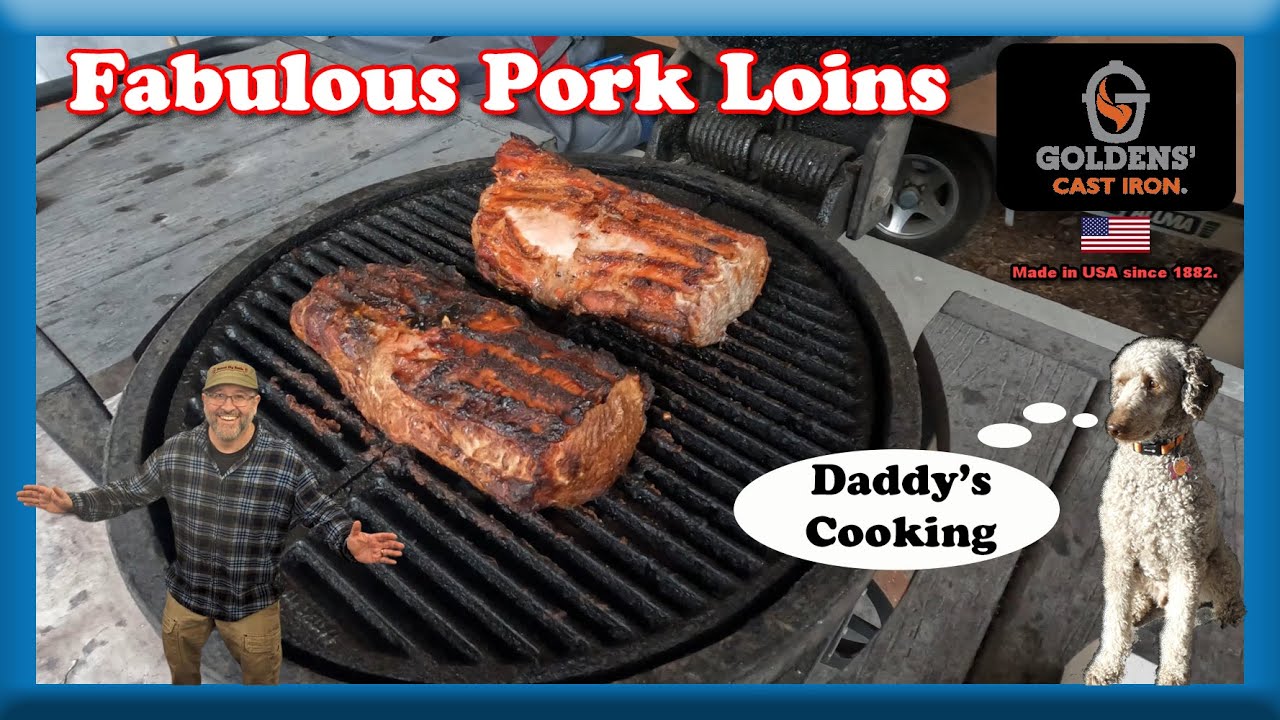 DetectDigSmile's tweet card. Fabulous Smoked Pork Loins - Goldens Cast Iron KAMADO Made in the USA