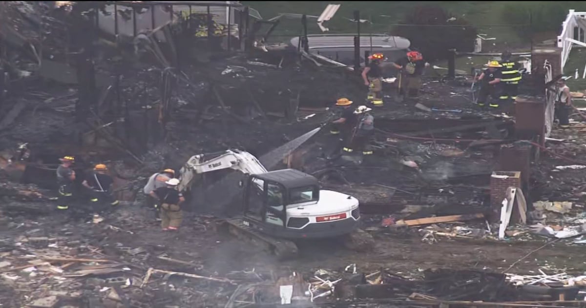 WPXI's tweet card. Six people are dead after an explosion on Rustic Ridge Drive in Plum Borough that destroyed three homes and damaged at least a dozen more.