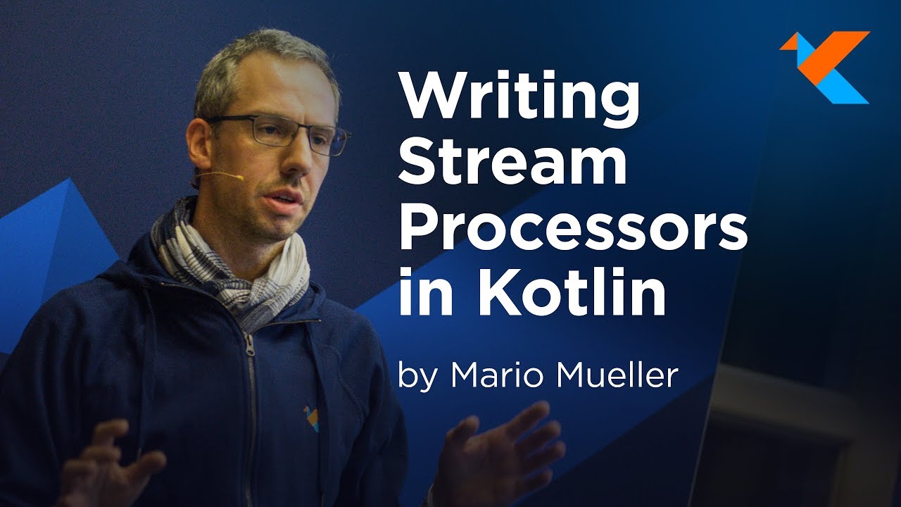 kotlinconf's tweet card. KotlinConf 2018 - Writing Stream Processors in Kotlin by Mario Mueller
