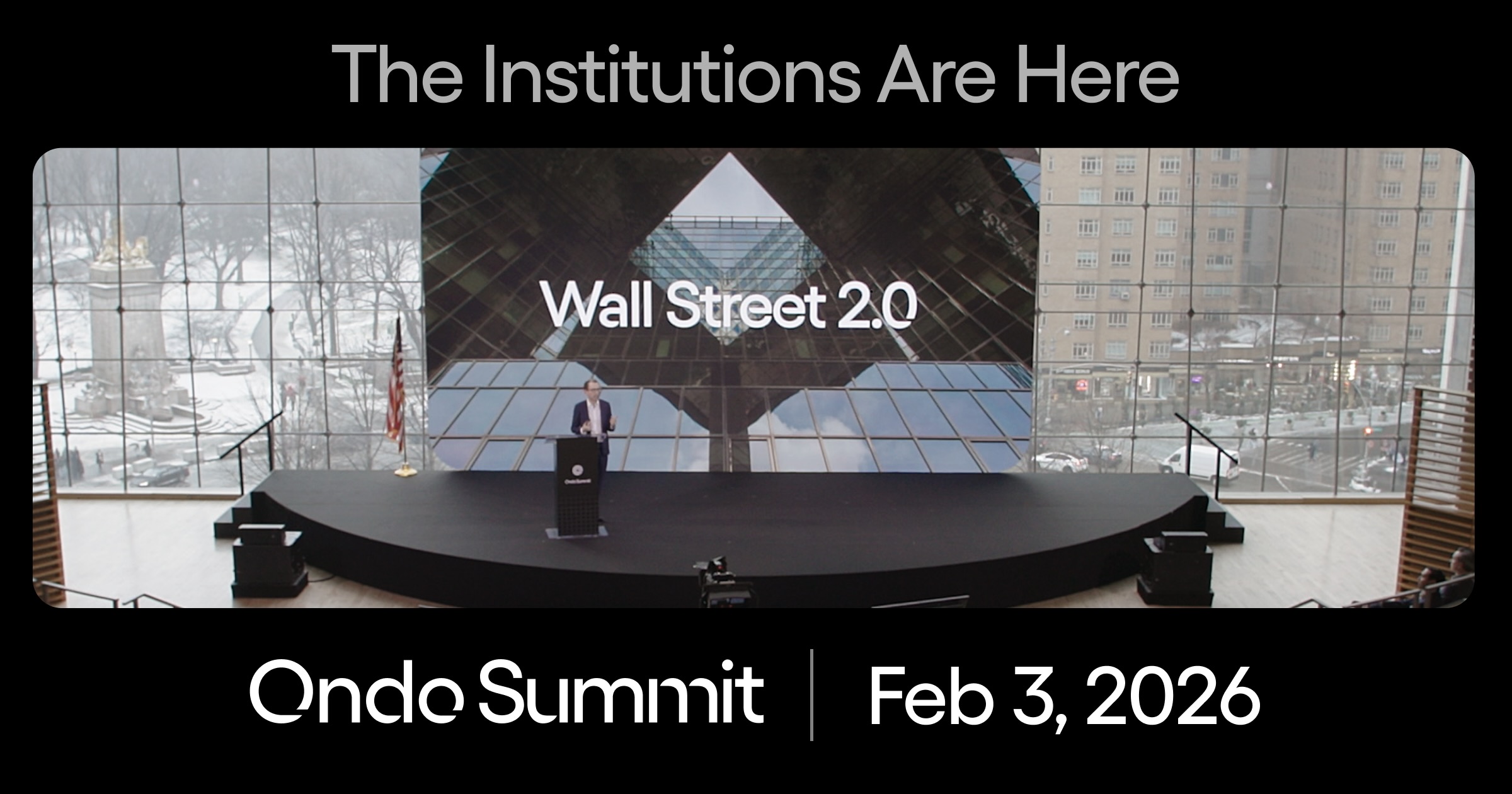 OndoFinance's tweet card. The premier summit on real-world asset tokenization.