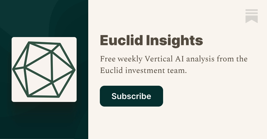 ssomesh's tweet card. Free weekly Vertical AI analysis from the Euclid investment team. Click to read Euclid Insights, by Euclid Ventures, a Substack publication with thousands of subscribers.