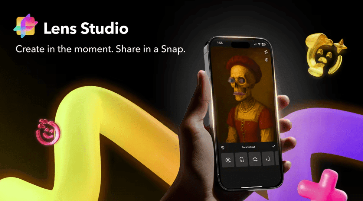 wizconsults's tweet card. Snap has launched a new iOS app and web-based tool for Lens Studio, making AR creation accessible to everyday users with intuitive features like AI-powered effects and Bitmoji integration.