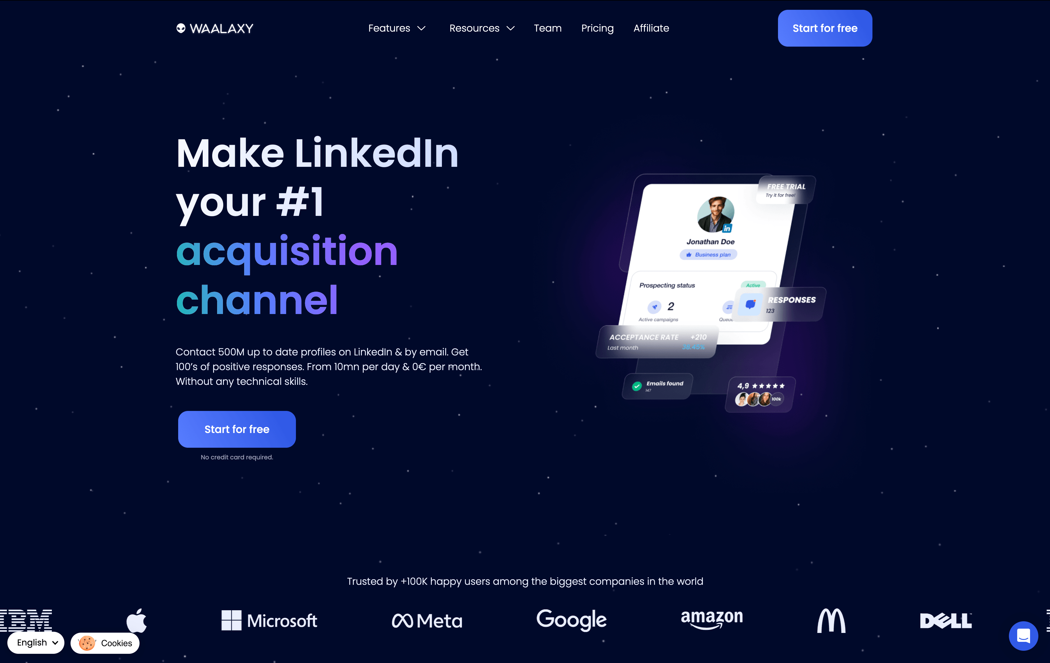 DigitalTech360's tweet card. With Waalaxy, contact prospects on LinkedIn & Email. Automated & easy. You don't need any technical skills. Start for free today!