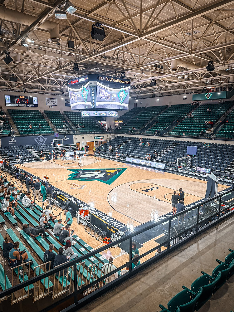 ProwledSports's tweet card. A few images from our trip to UNCW’s Trask Coliseum to watch High Point University beat the Seahawks, 99-98 in OT.