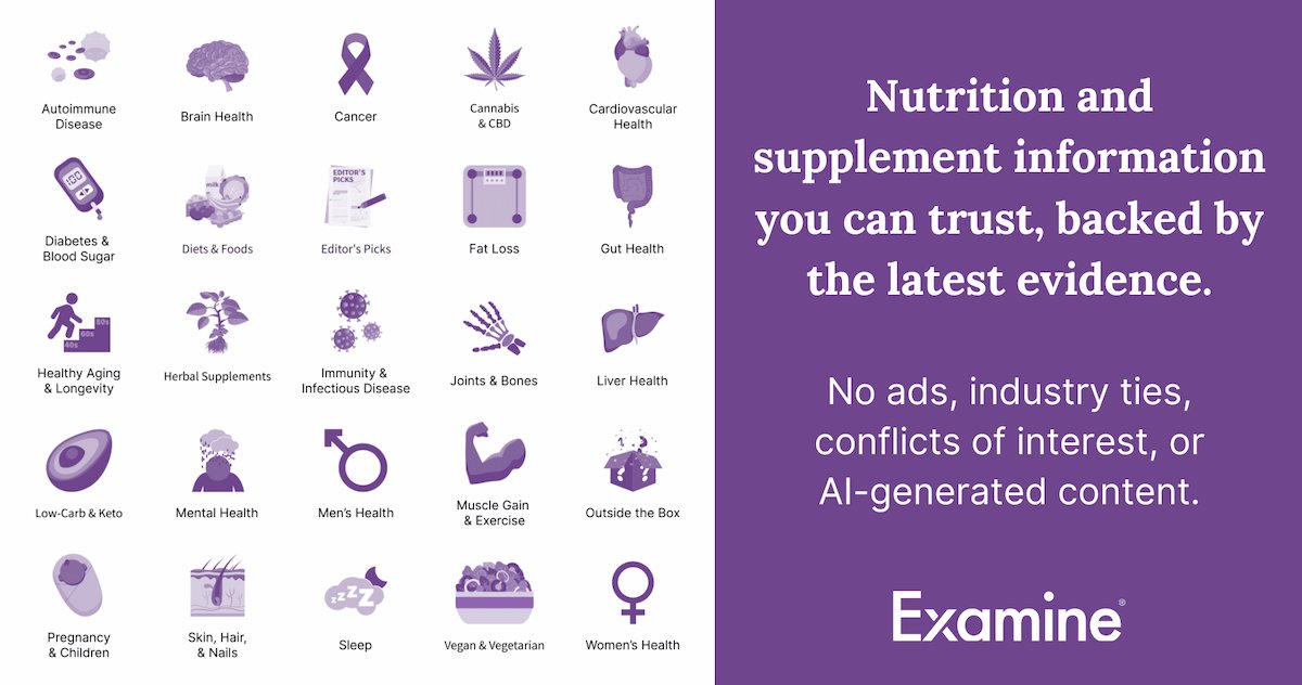 MelDiva's tweet card. Examine simplifies nutrition and supplementation — through meticulous analysis of the latest scientific research — to help answer your questions on how to be healthier.