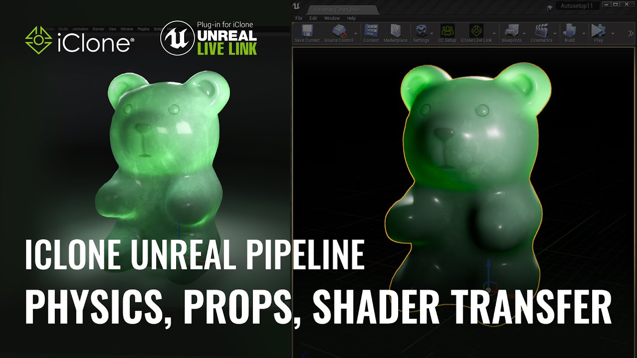 Frnandwagner's tweet card. iClone Unreal Pipeline: Physics, Props, Shader Transfer | Free in...