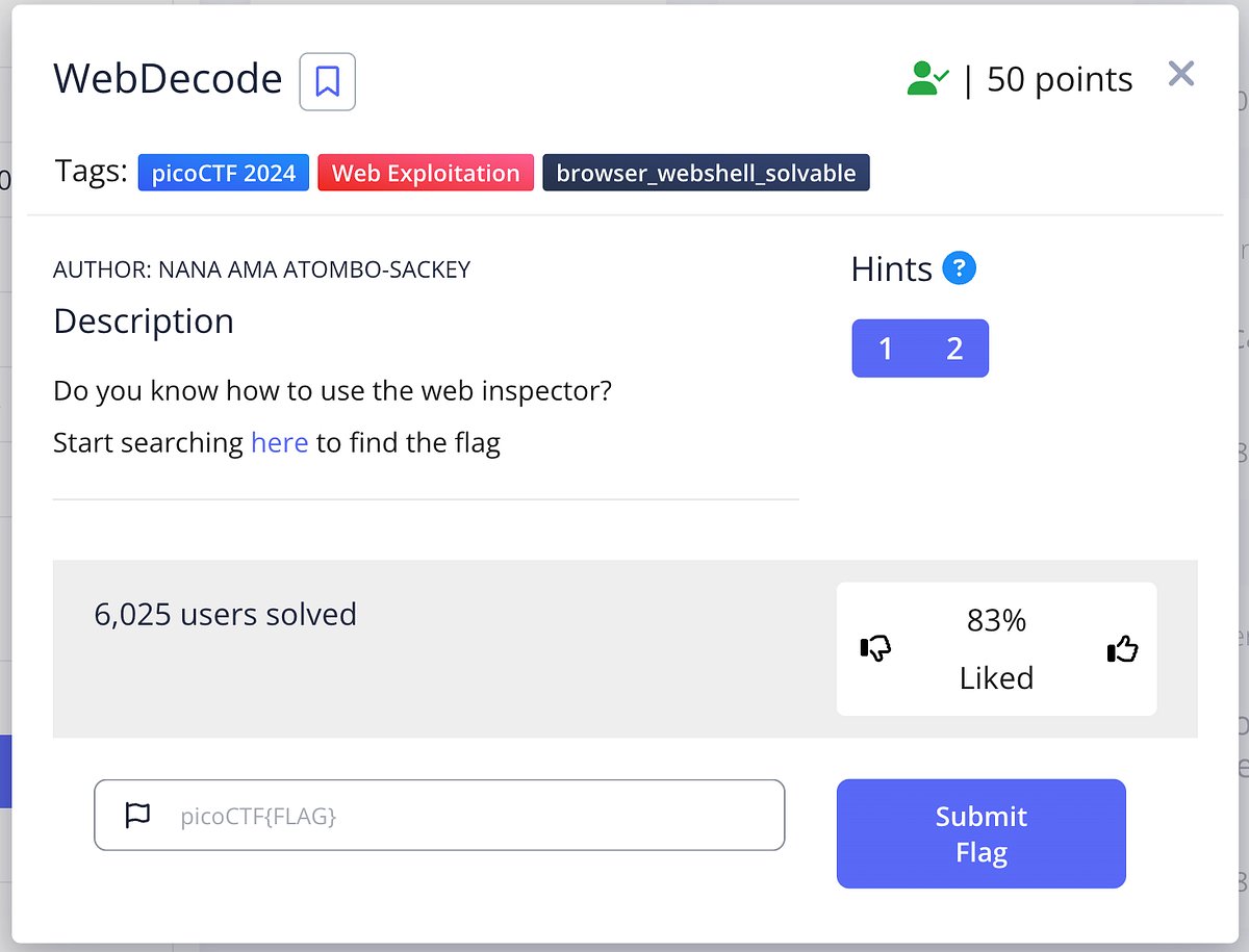InfoSecComm's tweet card. If you don’t have medium membership, you can access the blog here: https://viscid.substack.com/p/picoctf-2024-webdecode-3801d825f803