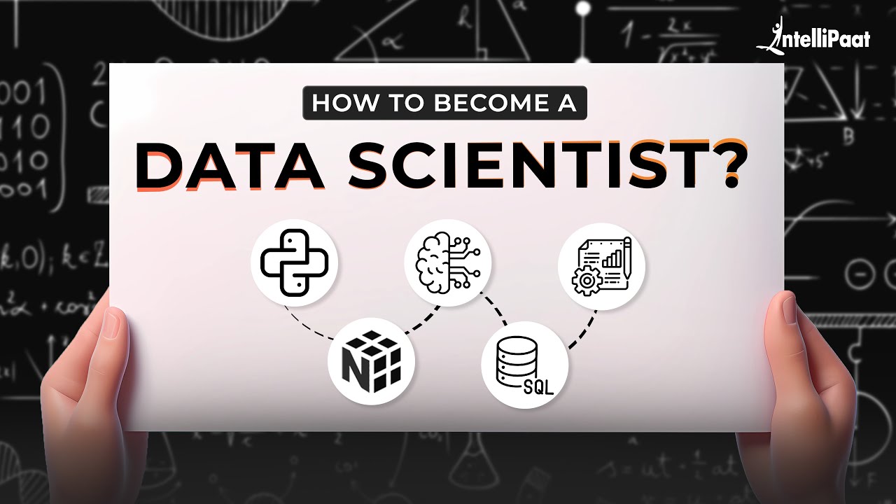 Intellipaat's tweet card. How To Become A Data Scientist | Data Scientist Roadmap | Data...