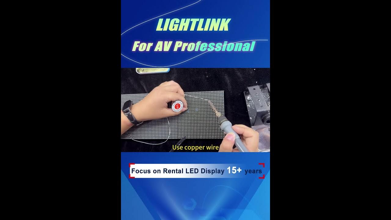 LightlinkLED's tweet card. 6 steps to fix a lifted solder pad on an LED panel