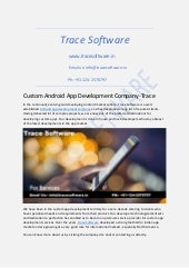 Tracesoftwarein's tweet card. Custom android app development company trace