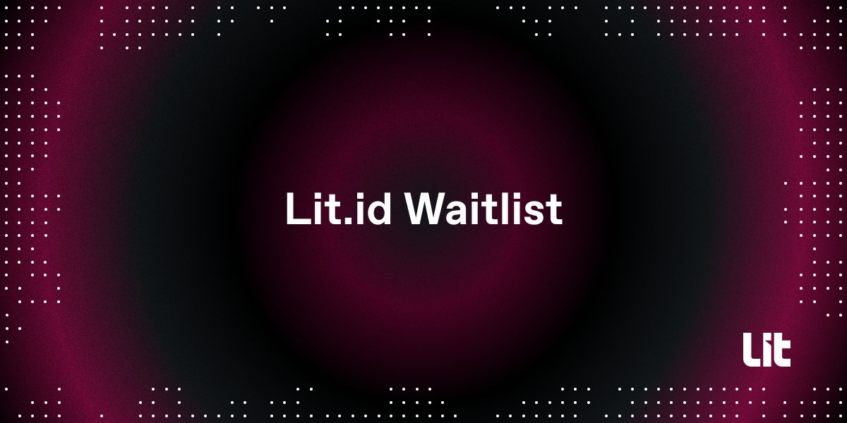 yusufkarim44's tweet card. Dear friend, Your web3 identity is the key to advancing digital ownership and being a part of the movement to create a more human centered internet. This form will add you to the waitlist for Lit.id,...