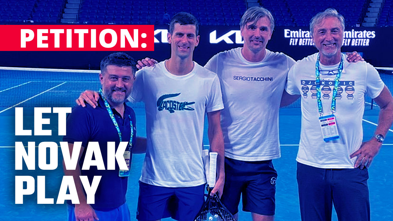 justdoitjeyjey's tweet card. Sign our petition if you agree that the world's best tennis player should be able to play in the Australian Open. 