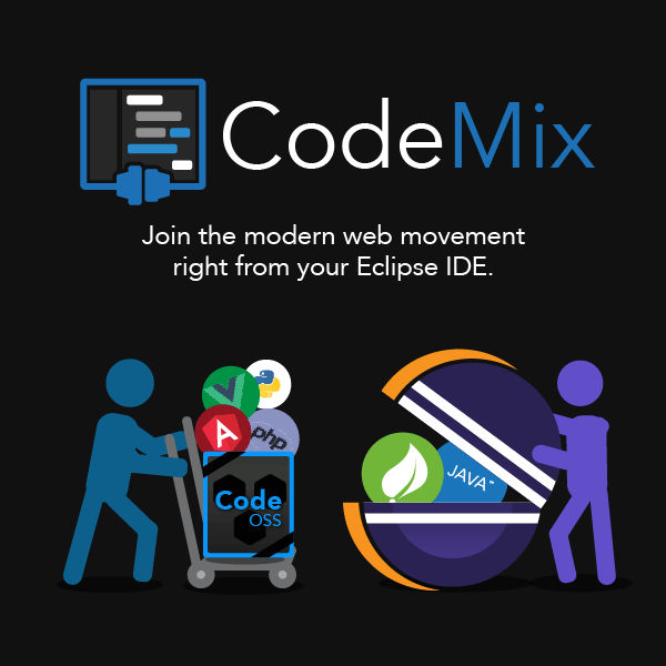 codemixide's tweet card. Get CodeMix and join the modern web movement! CodeMix is a plugin that brings VS Code smarts and Code OSS extensions to your Eclipse IDE—also compatible with Eclipse-based IDEs and tools. It is free...