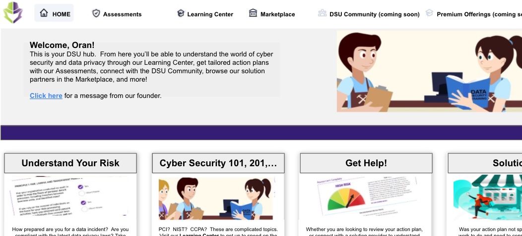 DataSecurityU's tweet card. Our new online community is going to an amazing data security and privacy resource for so many SMEs.