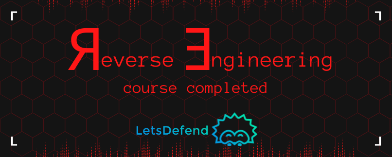 thecyber_sharon's tweet card. has completed the "Reverse Engineering" course