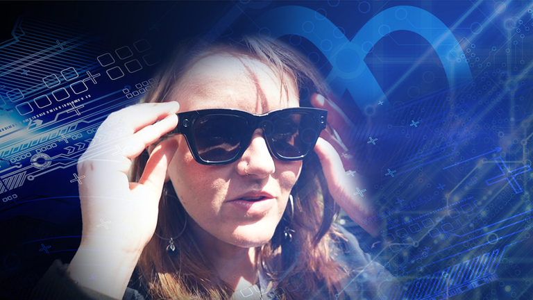AutomateTech's tweet card. Sky's Technology reporter Mickey Carroll goes hands on (or face on?) with Meta's latest smart glasses.