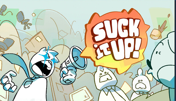 suckitupgame's tweet card. The corporate world WILL burst your bubble... so you must fight back! Use your coworkers' words against them and take your issues up the corporate ladder in this twin-stick shooter. Choose your words...