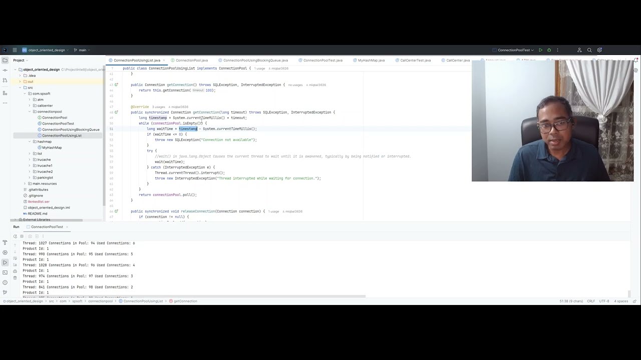 miqbal3636's tweet card. Design a Thread Safe Connection Pool - Object Oriented Design...