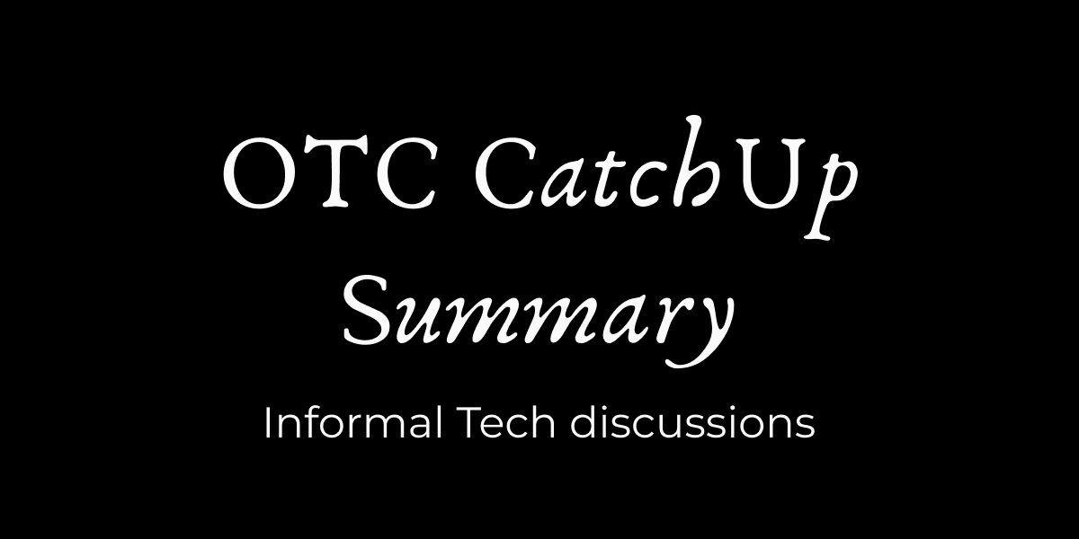 OurTechComm's tweet card. Weekly informal Tech discussions.