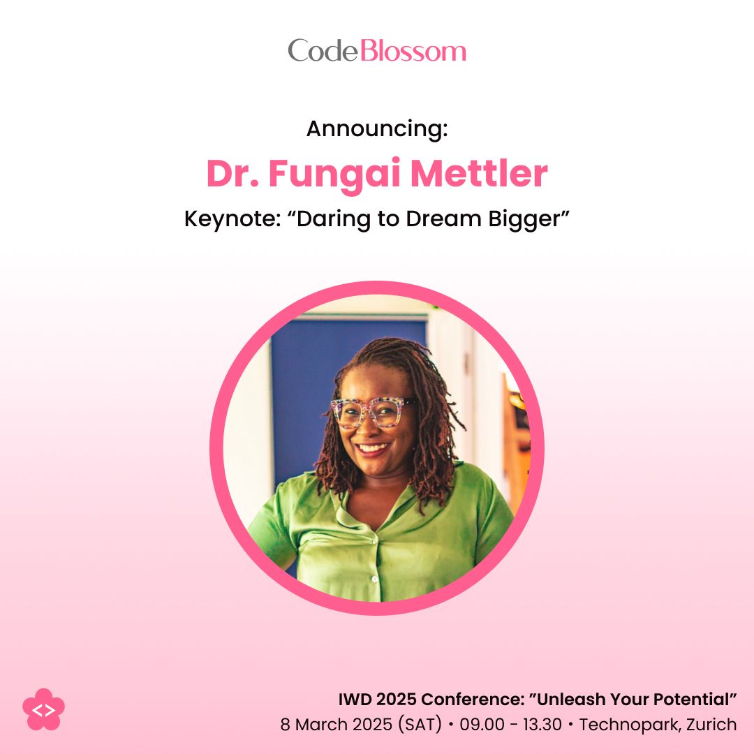 Alicetech88's tweet card. 🎤 Keynote Speaker Announcement – Code Blossom’s International Women’s Day Conference! 🚀🌸 We’re thrilled to introduce Dr. Fungai Mettler as a keynote speaker for our upcoming International Women’s...