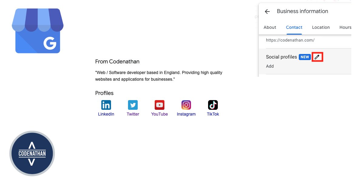 _codenathan's tweet card. Google My Business introduces social media links to you increase social media presences. Click Here to find out how you can do this!