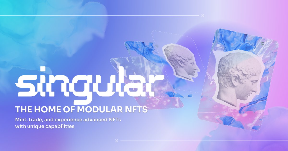 ShobiSolutions's tweet card. Discover the future of NFTs on Singular - the "Modular NFT" marketplace. Mint, trade, & experience advanced NFTs with unique capabilities.