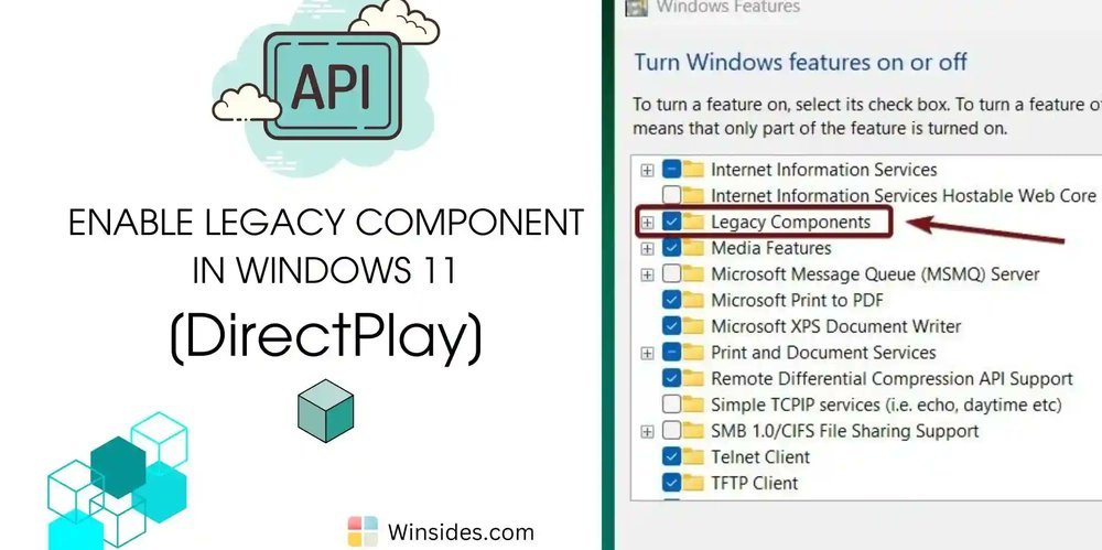 prod42net's tweet card. Enable Legacy Components in Windows 11 : Legacy Components refer to older software features and...
