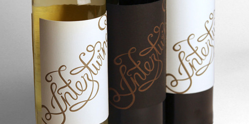 typeEchoLess's tweet card. arrangealign: “ Julia Soderberg, a student at Columbia College Chicago created this beautiful wine label design for Interwine Chardonnay, Merlot and Pinot Noir. ”