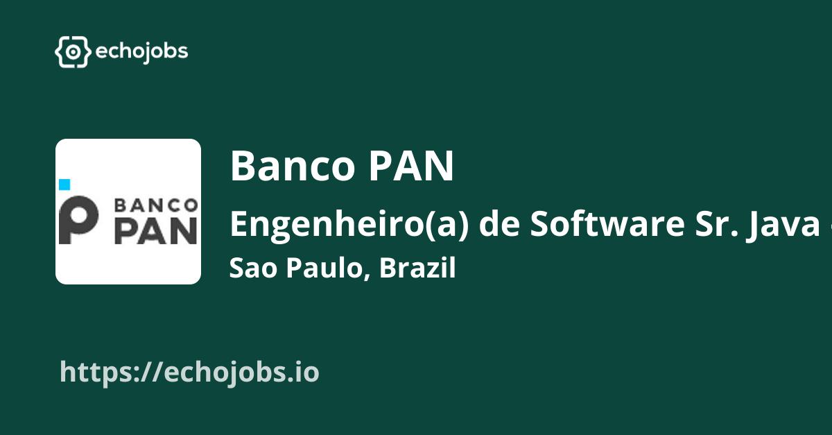 echojobs__io's tweet card. Banco PAN is hiring Engenheiro(a) de Software Sr. Java - (Produtos Consignado). Skills wanted: Spring, Redis, Elasticsearch, AWS, Java, MongoDB, API, Kafka, Git. Work locations: Sao Paulo, Brazil.