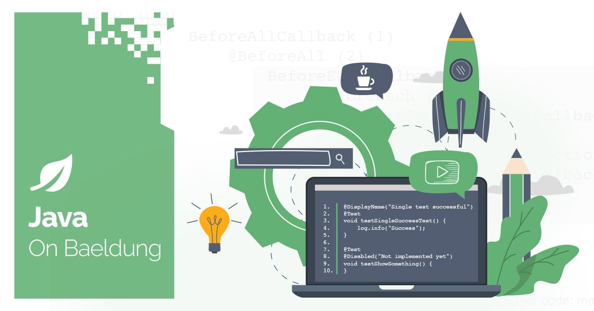 baeldung's tweet card. Understand the JUnit error: Test class should have exactly one public zero-argument constructor.