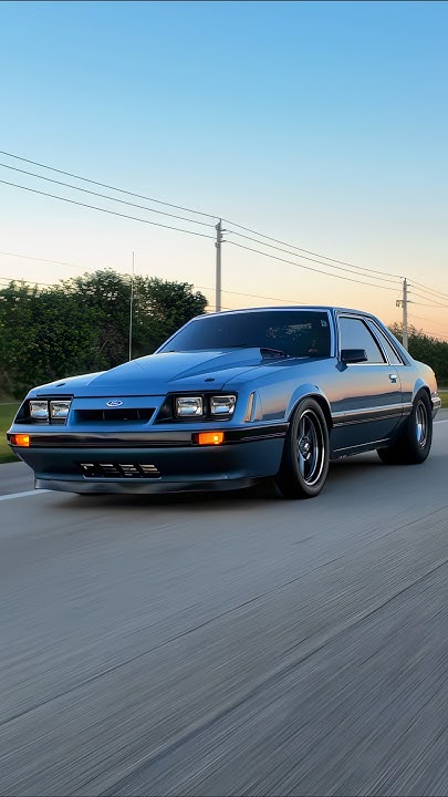 THIS_TIME_X's tweet card. Supercharged Coyote Powered Foxbody Mustang #foxbody #mustang #coyote...