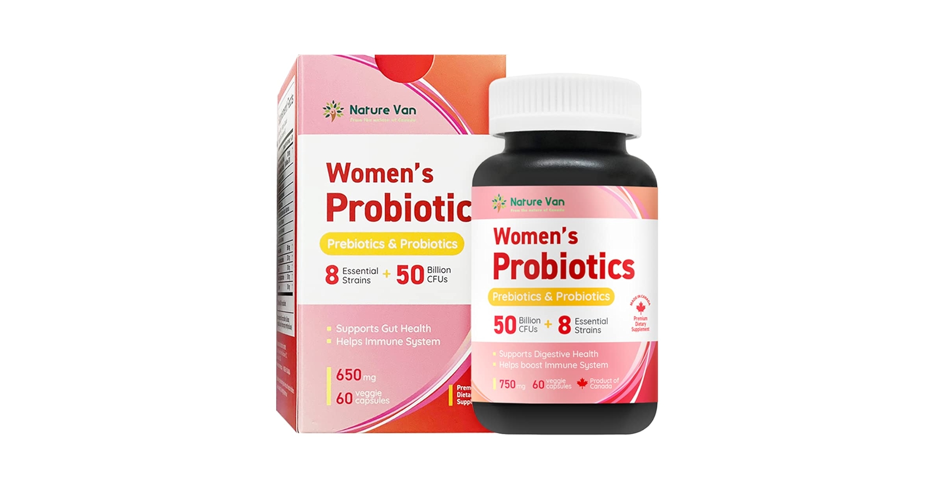 SCRN_Machine's tweet card. Nature Van Women's Probiotics - 60 Days Supply - Prebiotics and Probiotics for Women 60 Veggie Capsules Contain 50 Billion CFU for Women’s Daily Digestive Vaginal & Immune Health