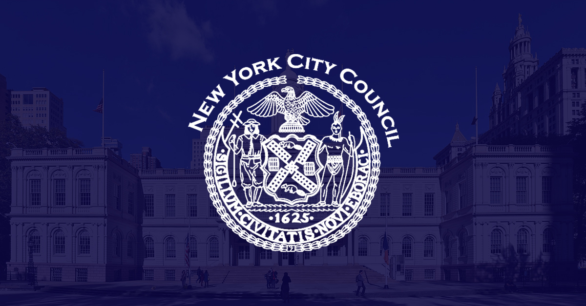 newdestinyorg's tweet card. New York City Council