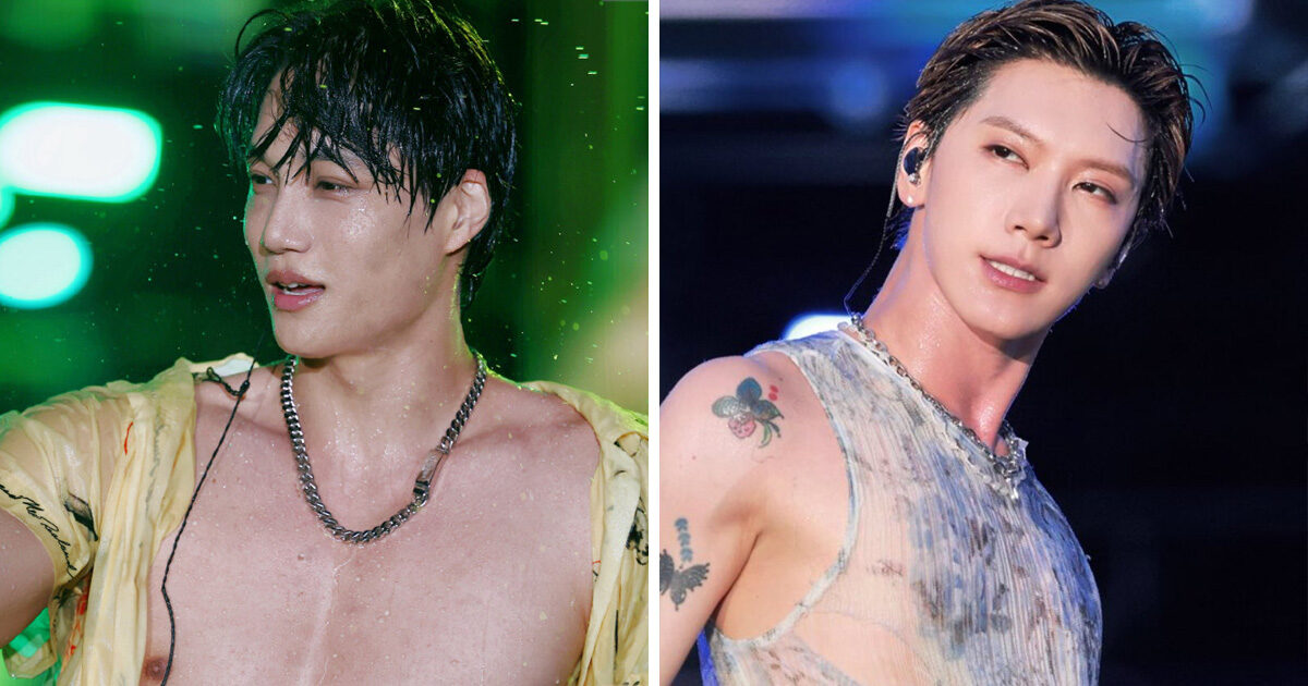 Koreaboo's tweet card. Who was the most handsome star at the 2025 WATERBOMB Seoul festival this year? Vote for EXO's Kai, NCT's TEN, and more in this new poll.