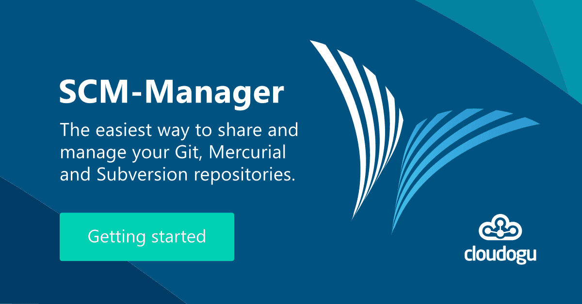 cloudogu's tweet card. The easiest way to share and manage your Git, Mercurial and Subversion repositories.