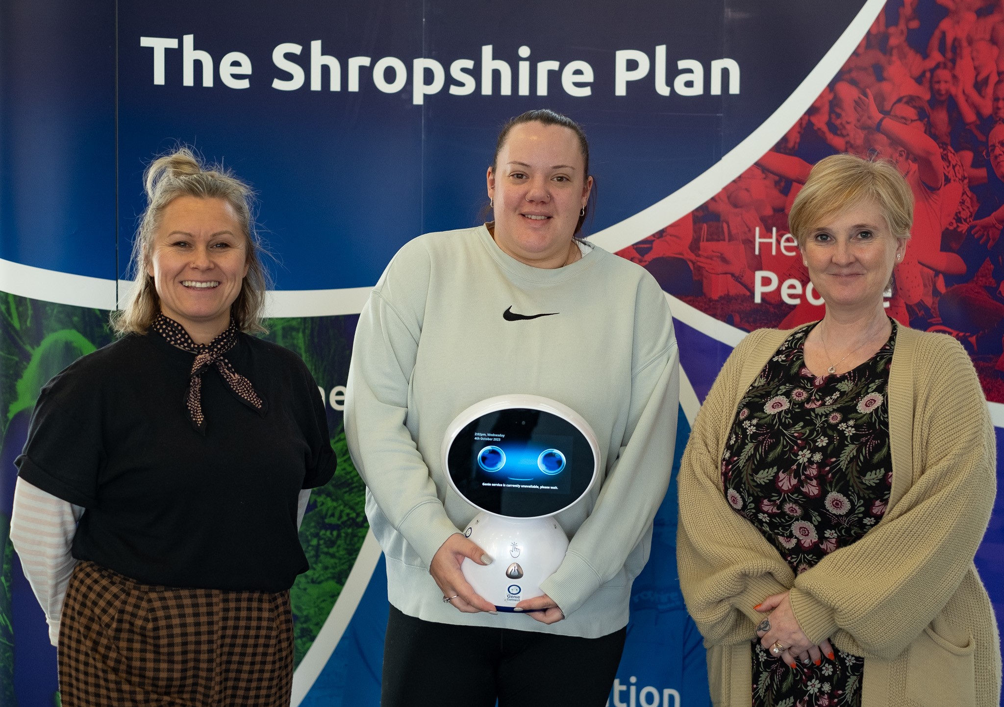 ServiceRobotics's tweet card. Shropshire Council have been awarded almost £1.2m from the Government’s Adult Social Care Technology Fund to support virtual care.