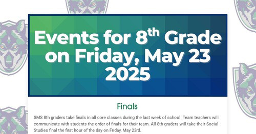 PtoSms's tweet card. Last Day of School for 8th Grade