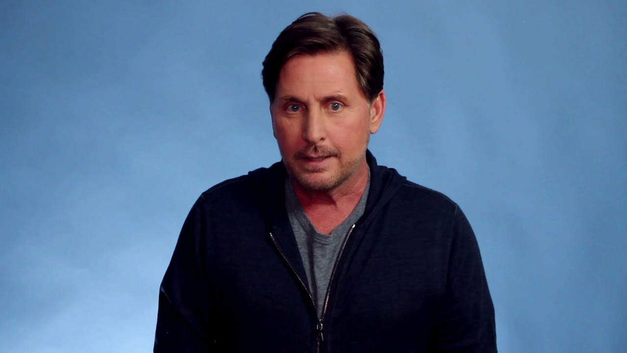 dimmick_library's tweet card. Emilio Estevez: Libraries are essential