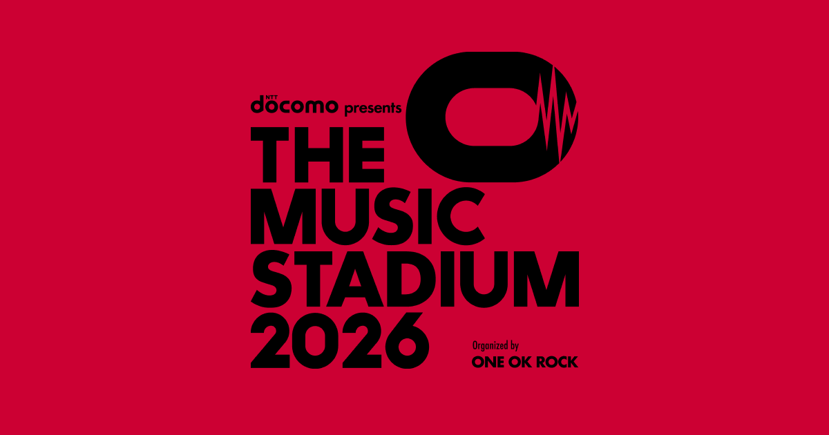 UVERworld_dR2's tweet card. 2026年4月4日(土)・5日(日)にMUFG STADIUM(国立競技場)において「docomo presents THE MUSIC STADIUM 2026 organaized by ONE OK ROCK」の開催が決定。チケット情報などは本サイトで随時更新予定です。