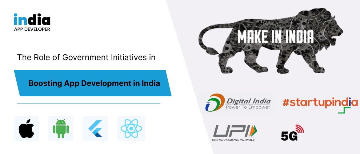 INDappdeveloper's tweet card. Explore how India's government initiatives like Digital India & Startup India are driving innovation and growth in the app development sector.