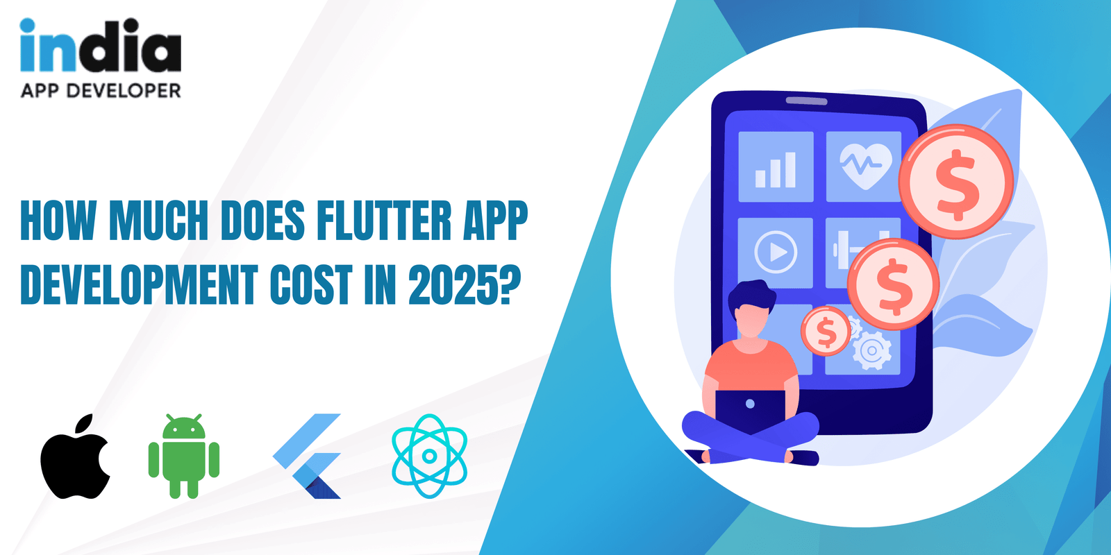 INDappdeveloper's tweet card. Discover the Flutter app development cost in 2025. Learn about factors, hiring costs, and benefits of Flutter development. Get a free consultation today!