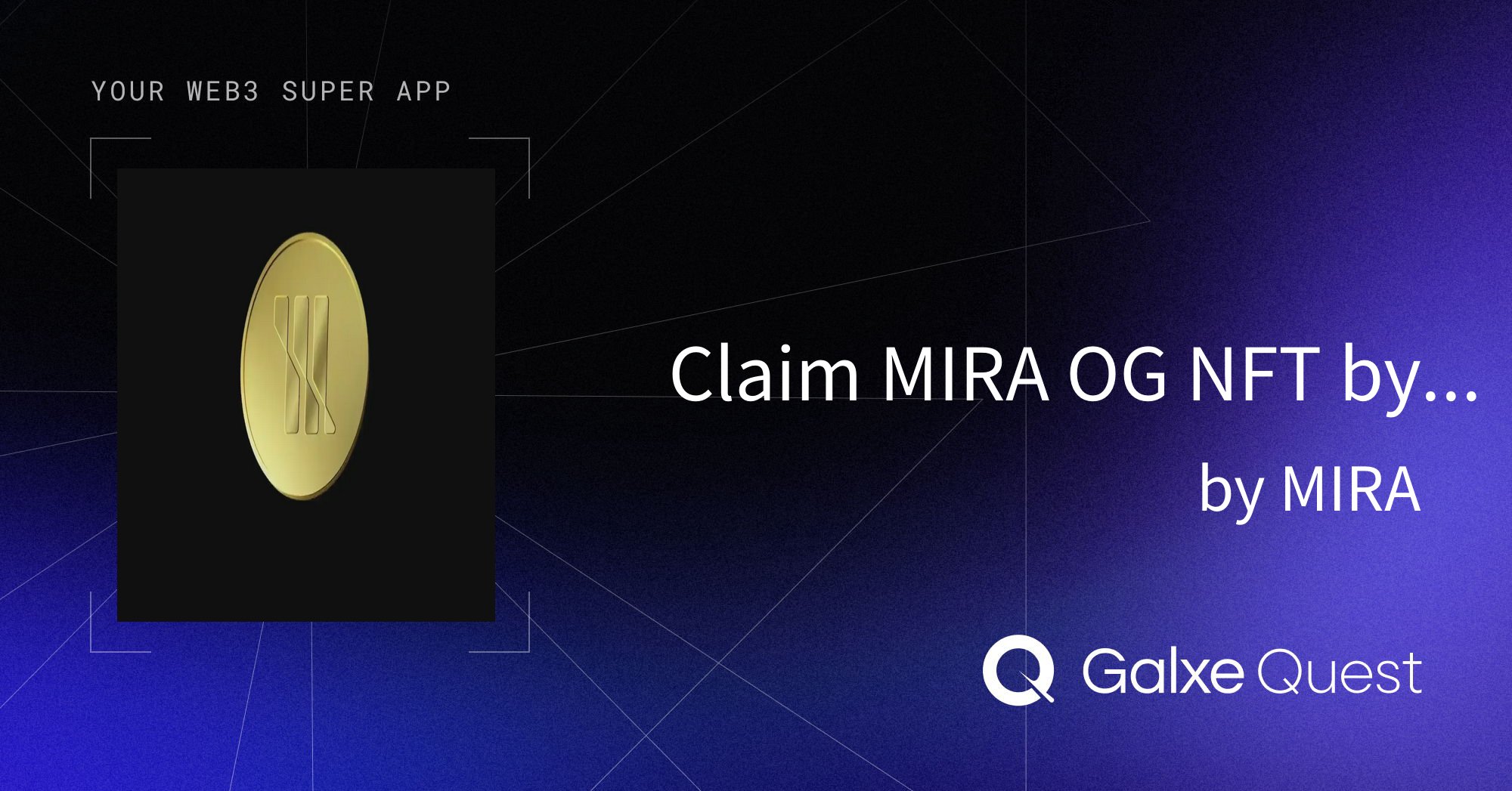 crypto_sudip's tweet card. Join Claim MIRA OG NFT by participating in MIRA x KLOK Debut Quest! by MIRA on Galxe. Collect NFT and OAT badges to enhance your web3 presence and reputation.