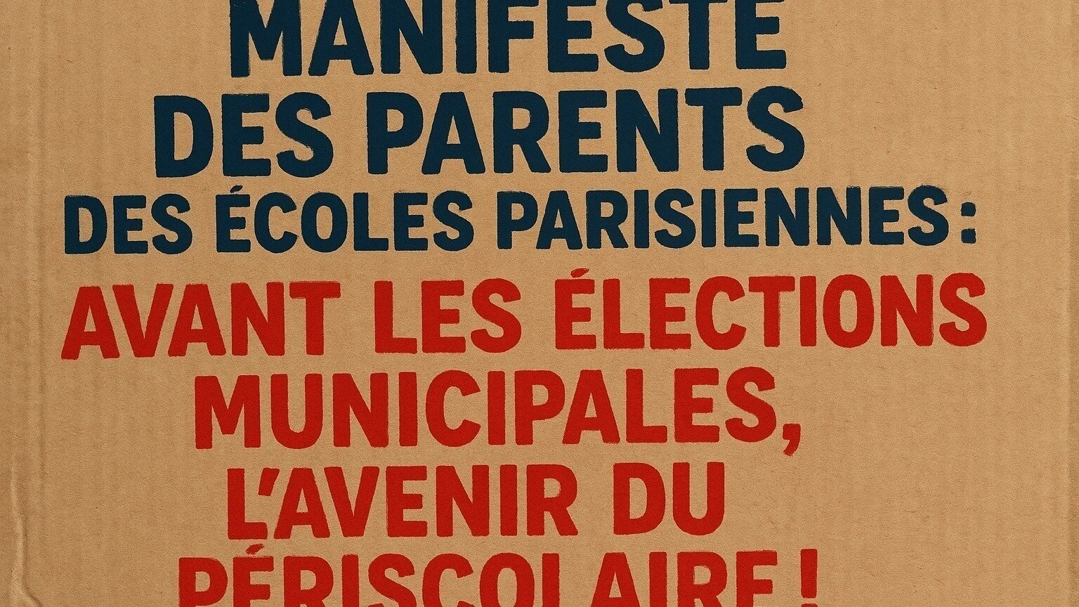 LaFIParis's tweet card. AVANT LES ELECTIONS MUNICIPALES, l'AVENIR DU PERISCOLAIRE