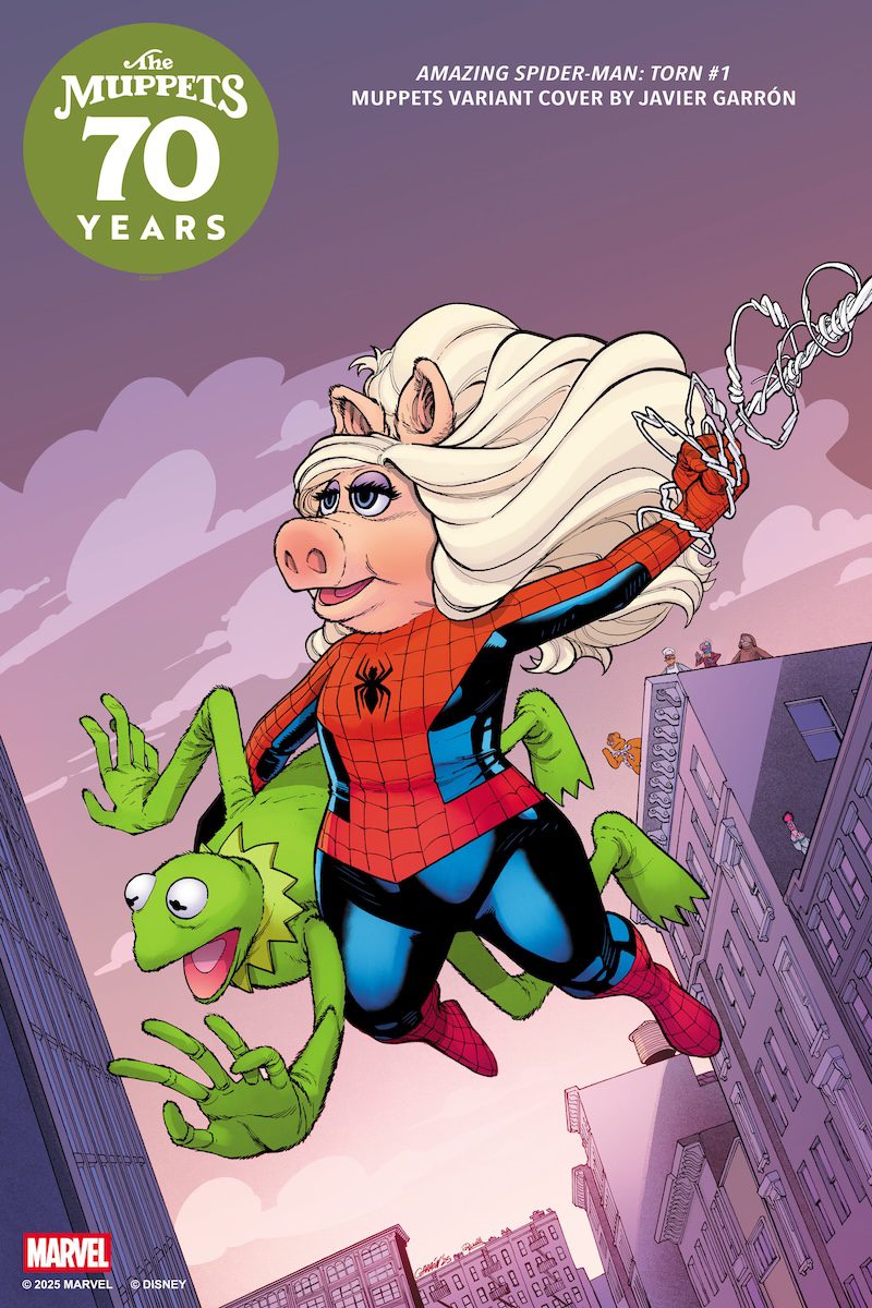scottfriemann's tweet card. The Muppets continue to celebrate their 70th anniversary by taking over iconic Marvel Comic covers, out in October.